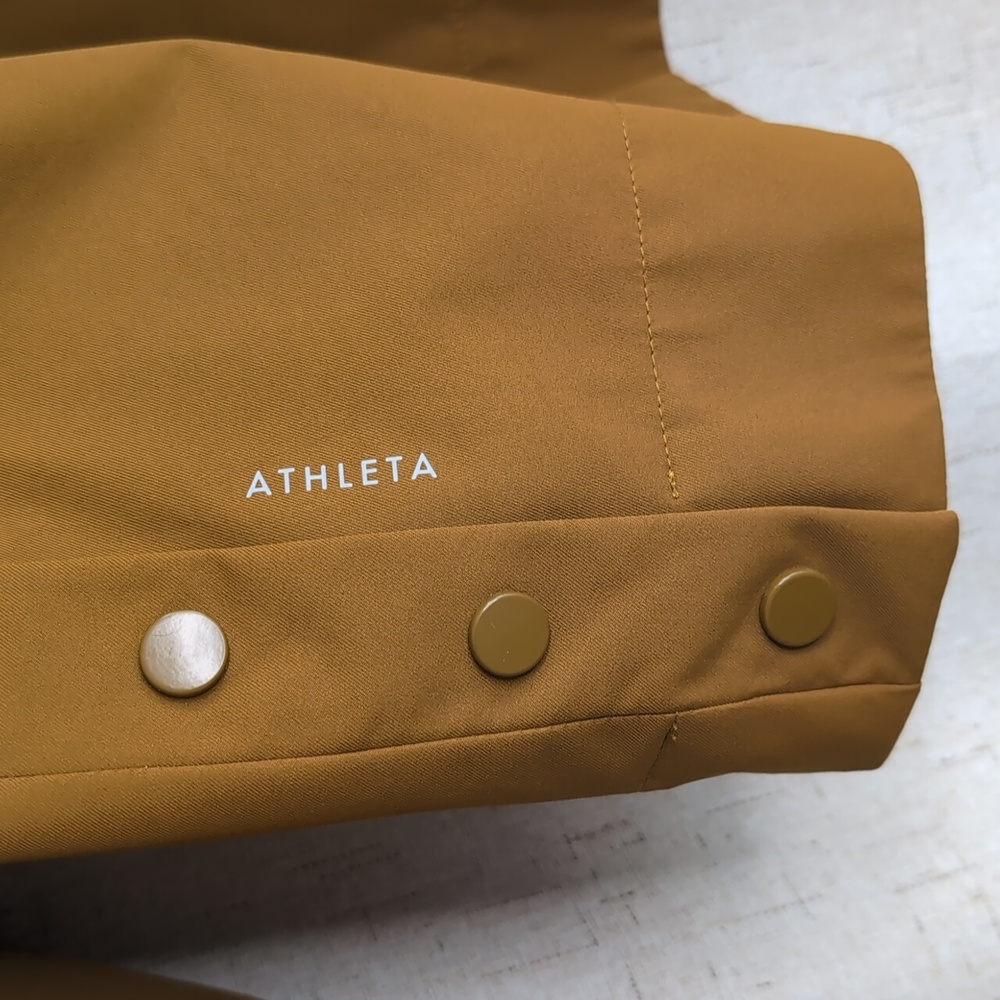 Athleta RainOut Sutro Long Trench Jacket Rain Jacket Mustard Yellow Size 1X - Picture 9 of 16